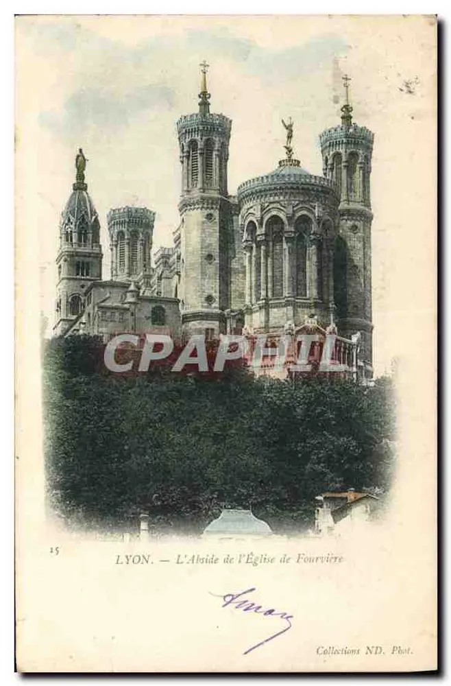 LYON — A Abside da Igreja de Fourvière — Coleções ND. Fot. - Frente