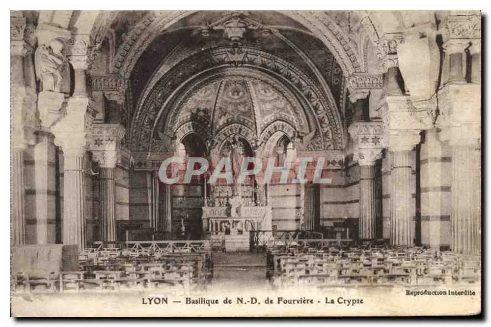 LYON — Basílica N.-D. de Fourvière — A Cripta - Frente