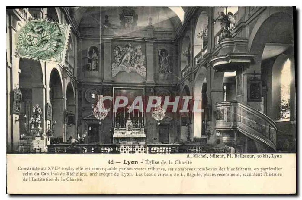 Lyon — Kirche der Caritas — A. Michel, Verlag, Pl. Bellecour, 30 bis, Lyon - Vorderseite
