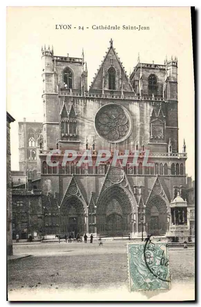 LYON - 24 - Catedral de São João — editor não visível, número de série não legível - Frente