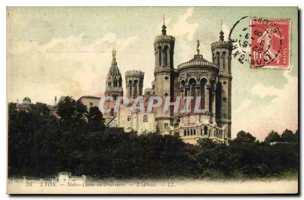 LYON — Notre-Dame-de-Fourvière — A Abside — Editor L.L. - Frente
