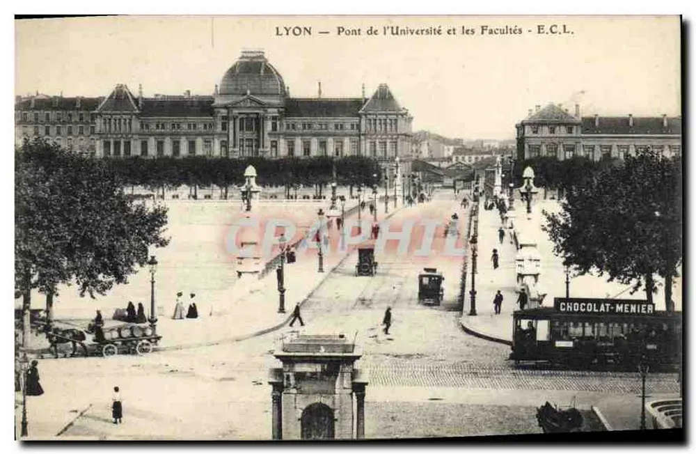 LYON — Universitätsbrücke und die Fakultäten — E.C.L. - Vorderseite