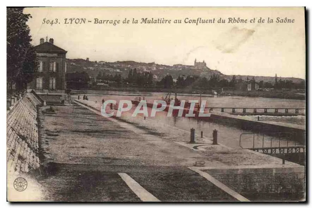 LYON - Mulatière-Damm am Zusammenfluss von Rhône und Saône — n°5043 - Vorderseite