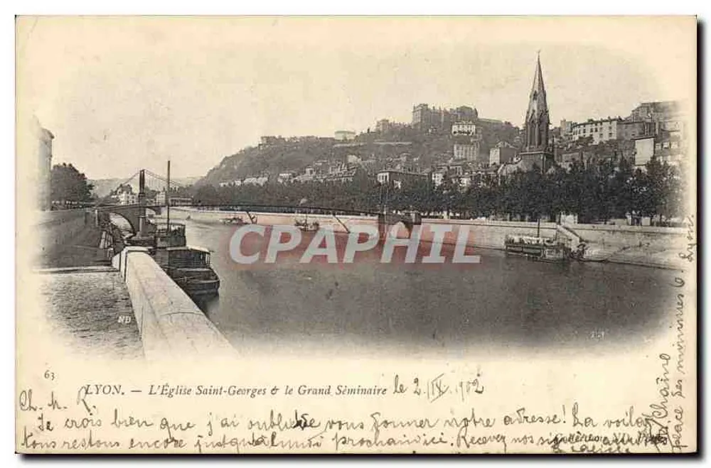 LYON — Die Kirche Saint-Georges und das Grand Séminaire — Verlag: G. Lévy, Nr. 63 - Vorderseite
