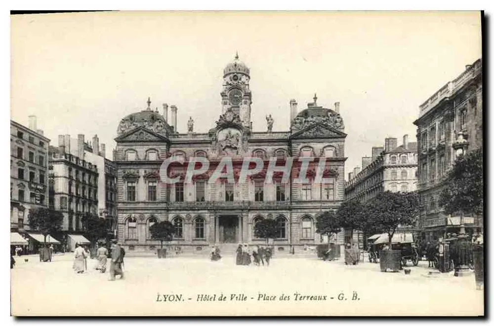 LYON. - Rathaus - Place des Terreaux - G. B. - Vorderseite