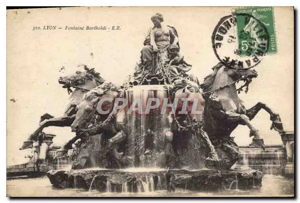 LYON — Fontaine Bartholdi — E.R. - Frente