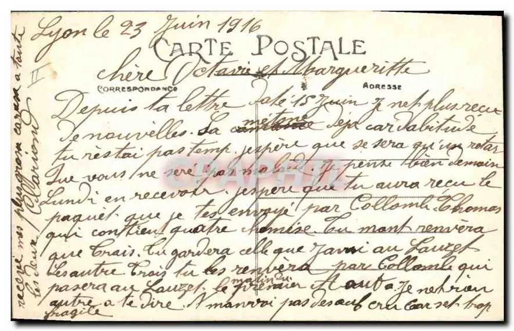 LYON — Perspektive der Brücken und Ufer des Rhônes — E. R. n° 416 - Rückseite