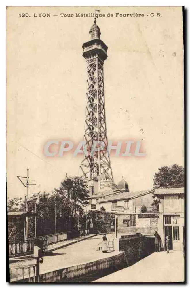 LYON — Torre Metálica de Fourvière — G.B. n°130 - Frente