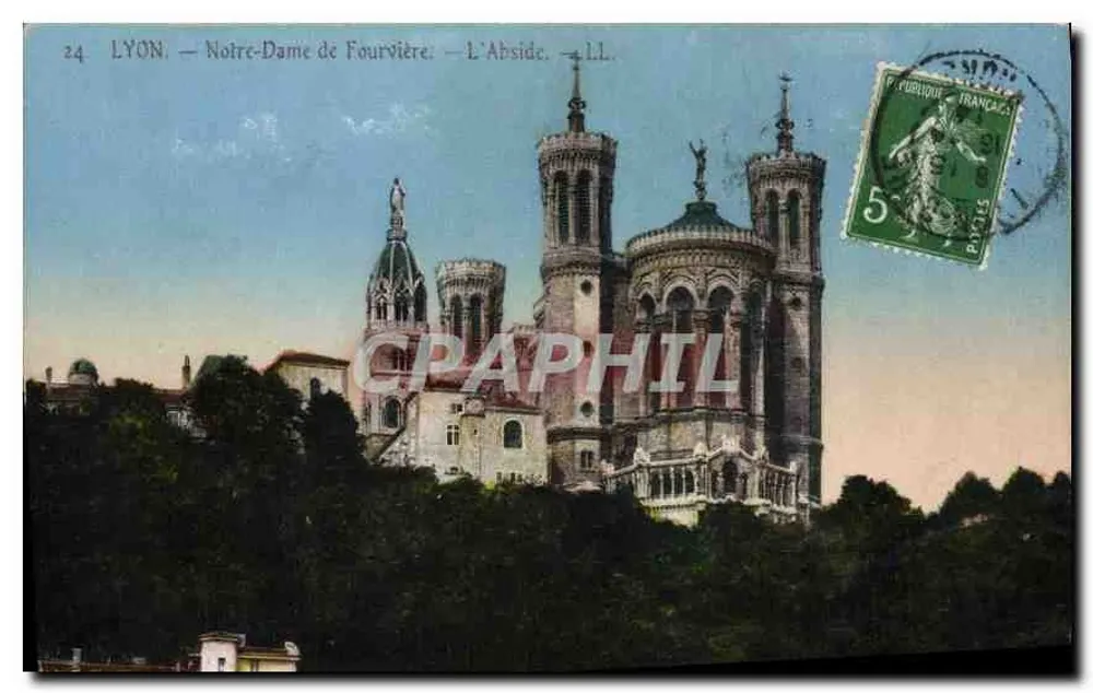 LYON — Nossa Senhora de Fourvière — A Abside — L.L. - Frente