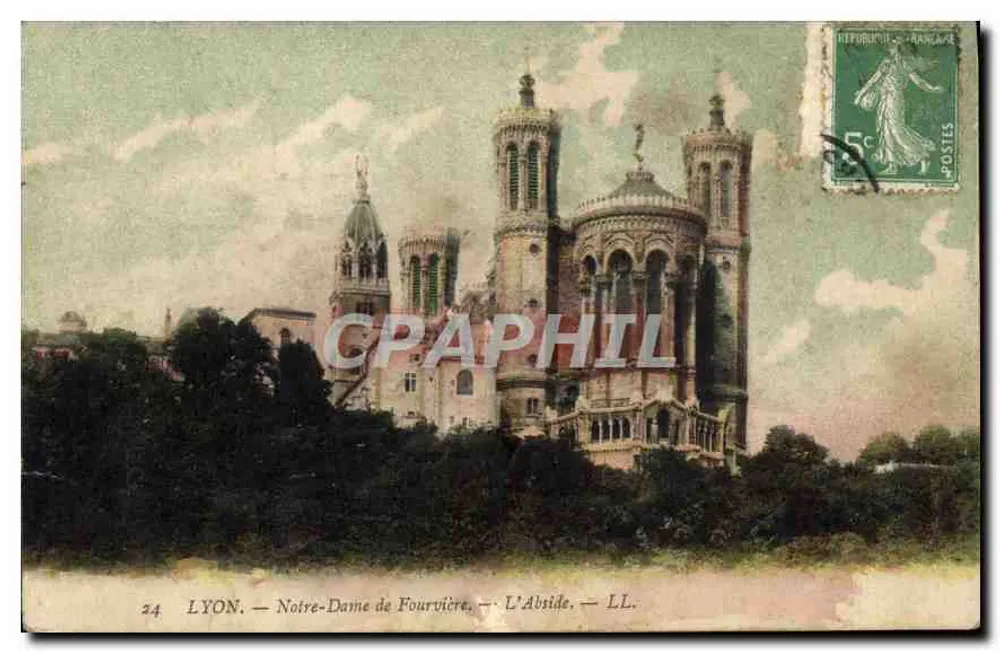 LYON — Notre-Dame de Fourvière — L'Abside — LL. — Éditeur LL. — N° 24 - Frente