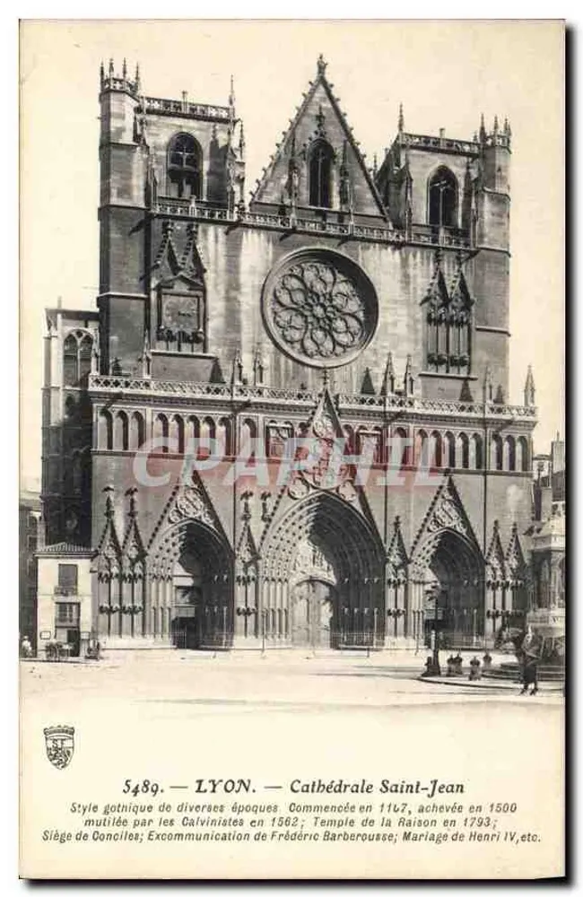 LYON — Katedra Świętego Jana — Gotycki styl z różnych epok - Awers