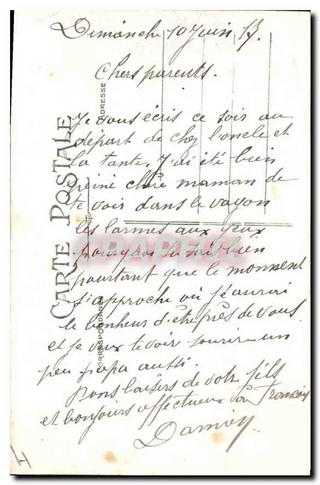 LYON — Brücke des Palasts der Gerechtigkeit und Fourvière-Hügel — Gavetier, Verlag, Einlage-Modell - Rückseite