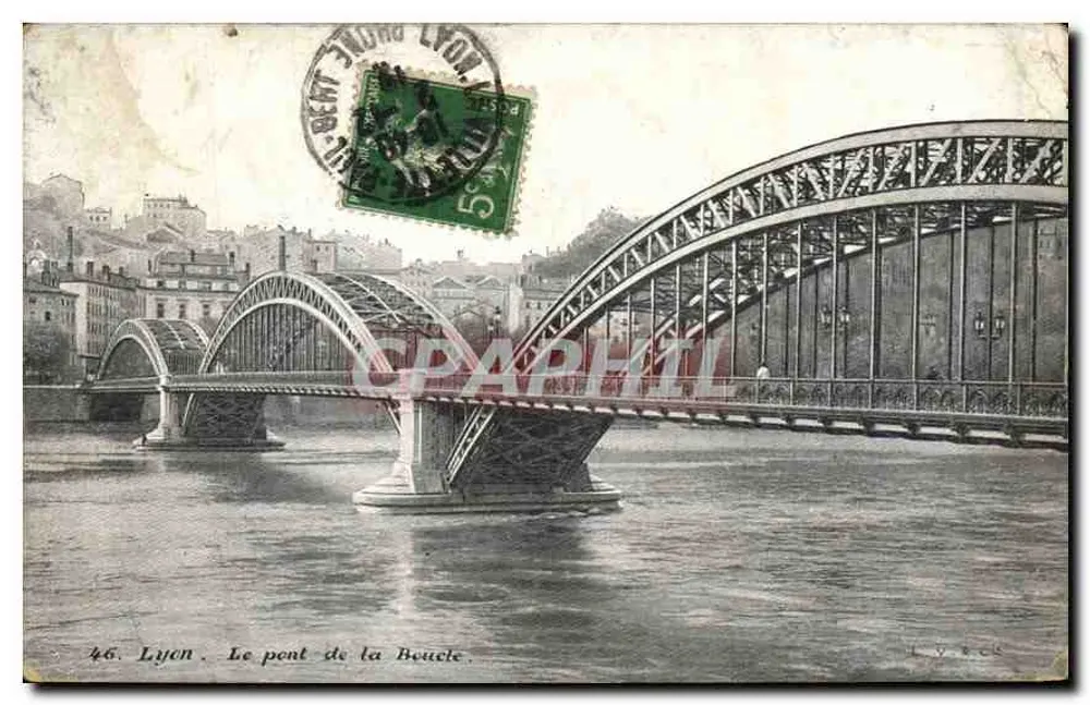 Lyon. O ponte da Boucle — editor L. V. & Cie, n°46 - Frente