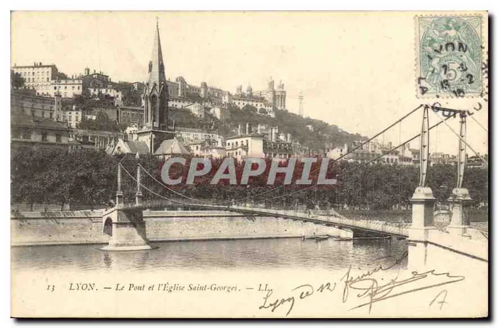 LYON. — Der Brücke und die Kirche Saint-Georges. — LL. - Vorderseite