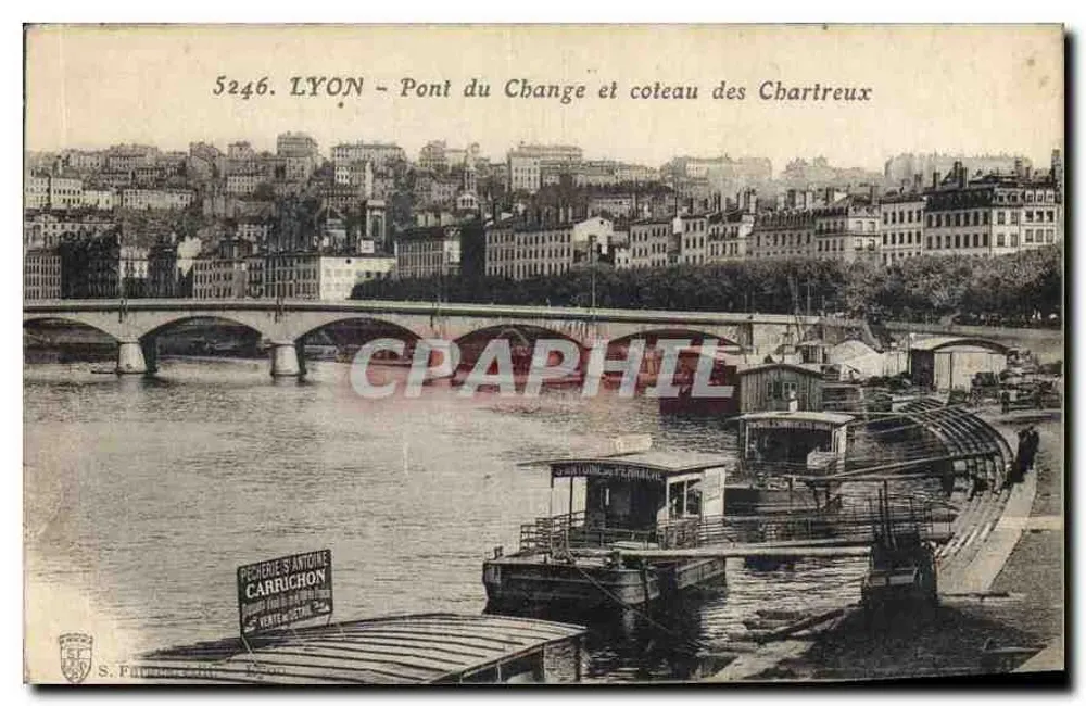 LYON - Pont du Change und coteau des Chartreux — S. Fauré, Nr. 5246 - Vorderseite
