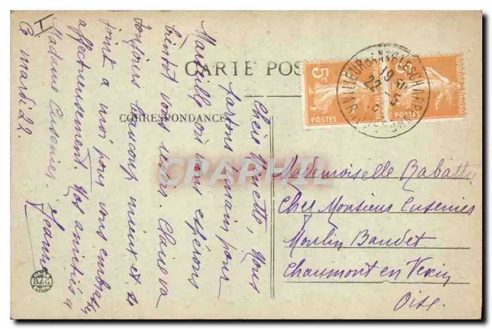LYON — Brücke Morand — Quai St Clair und Coteau de la Croix-Rousse — E.R. - Rückseite