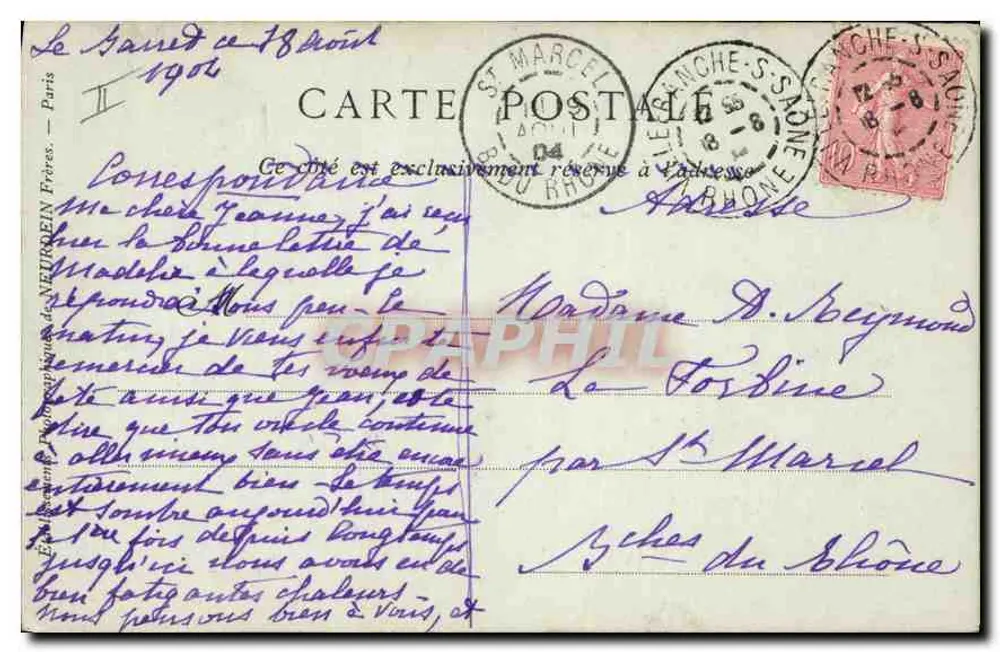 LYON — Alter Heiligtum von Fourvière — Verlag: II. Paris - Rückseite