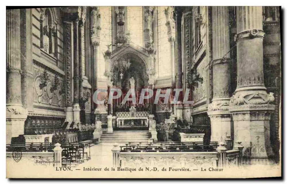LYON — Intérieur de la Basilique N.-D. de Fourvière — Le Chœur - Vorderseite