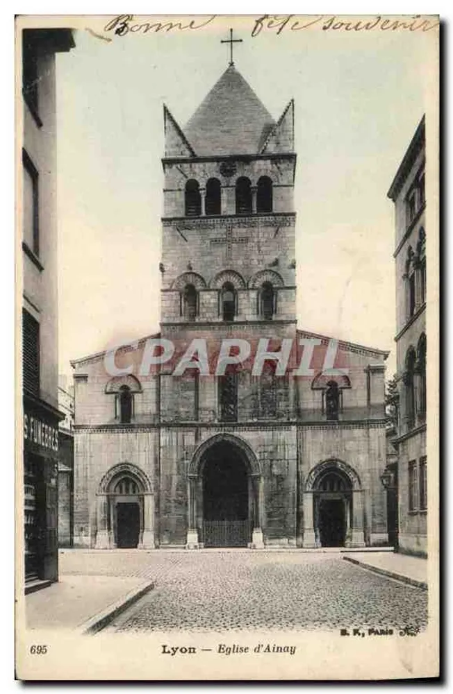 Lyon — Kerk van Ainay — B. K., Parijs, n° 695 - Voorkant