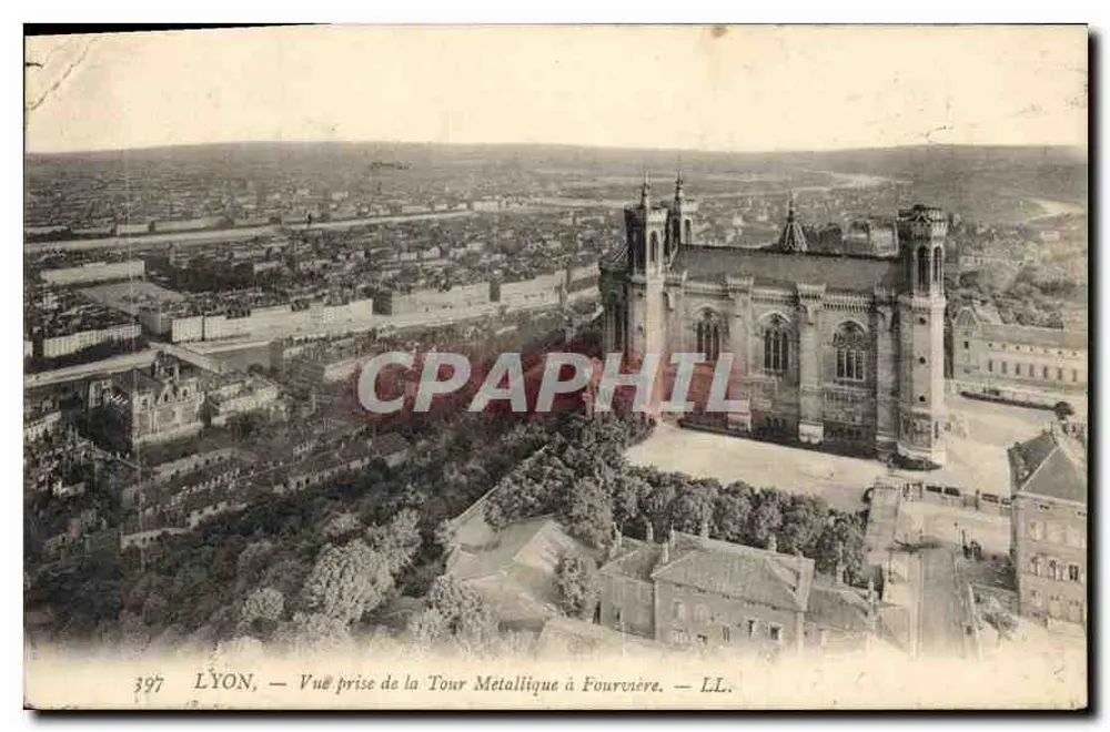 Lyon — Aufnahme von der Metalltürme in Fourvrière — LL. — n° 397 - Vorderseite