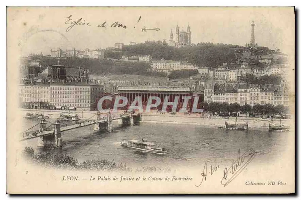 LYON — Das Palast der Justiz und der Fourvière-Hügel — Sammlung ND Phot - Vorderseite