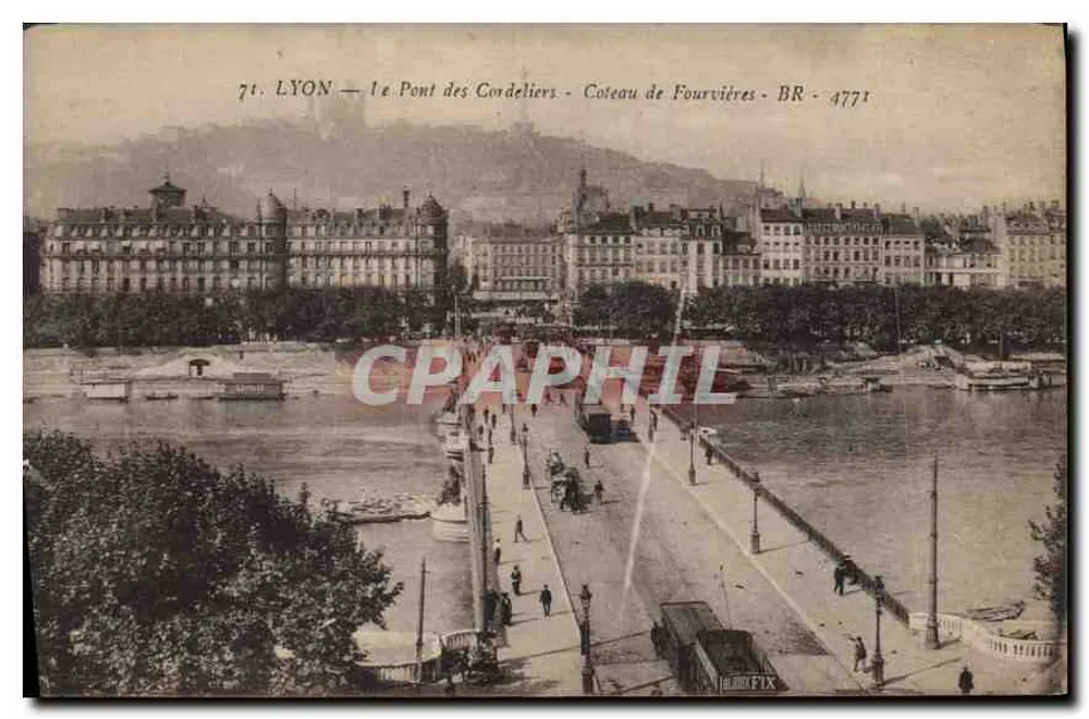 LYON — Le Pont des Cordeliers — Coteau de Fourvières — BR - 47771 - Vorderseite