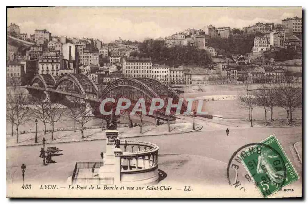 LYON — Die Brücke der Schleife und Aussicht auf Saint-Clair — LL. — n° 433 - Vorderseite