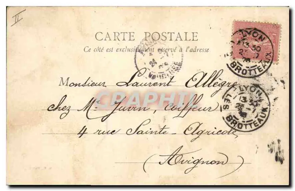 Lyon — O Ponte Morand — B. F., Paris, n° 520 - Verso
