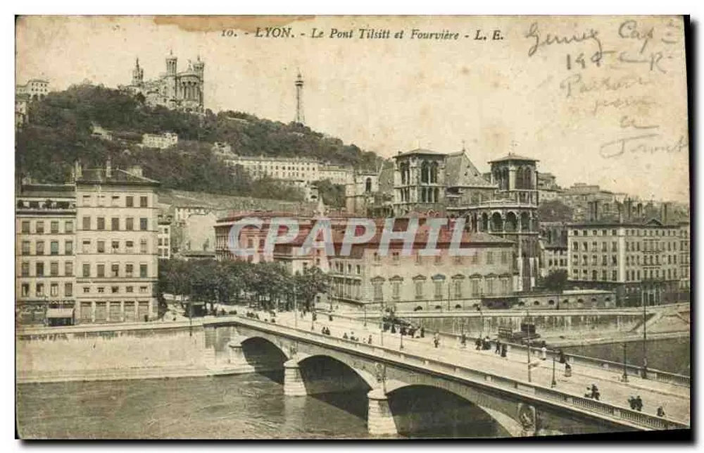 LYON - O Ponte Tilsitt e Fourvière - L. E. - Frente