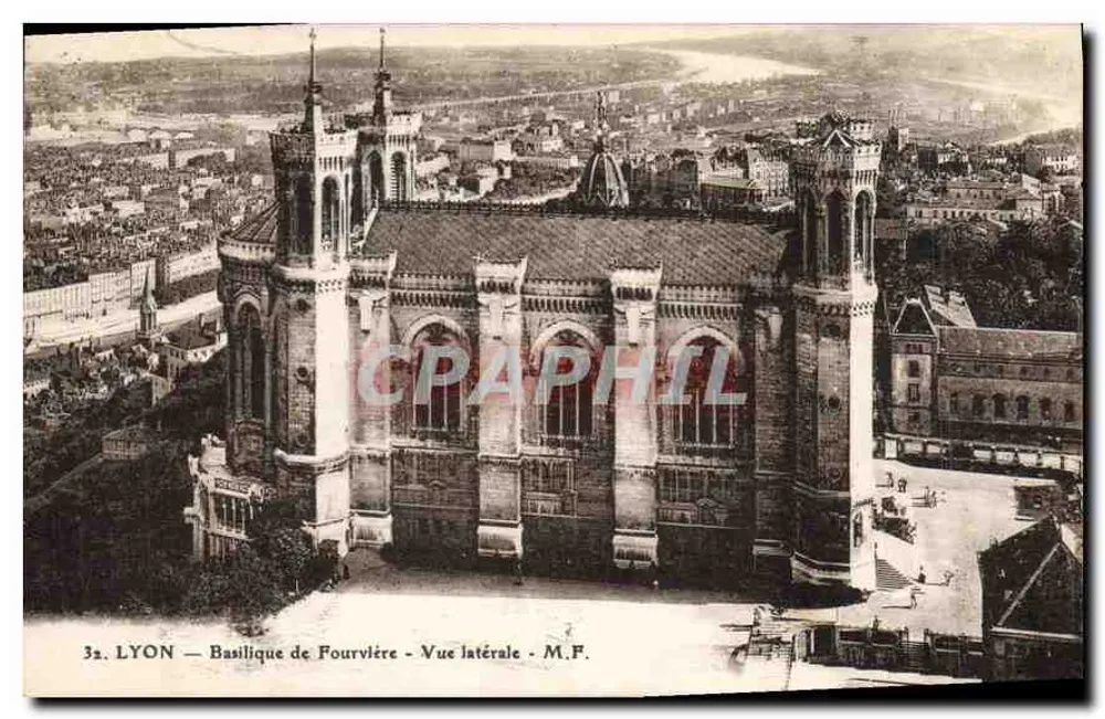 LYON — Basílica de Fourvière — Vista lateral — M.F. - Frente