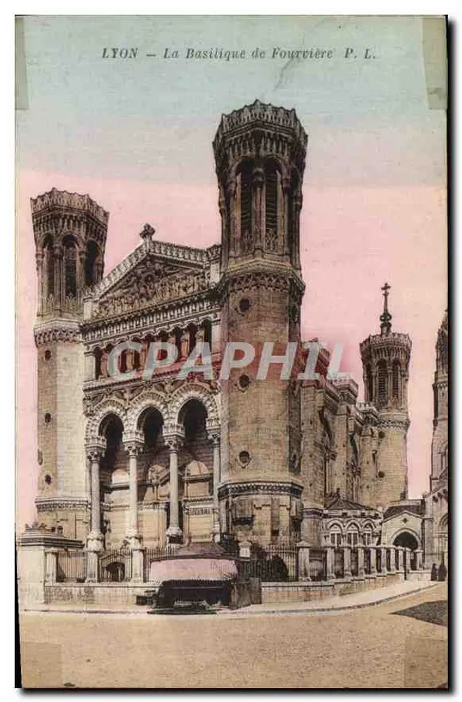 LYON — A Basílica de Fourvière P.L. - Frente