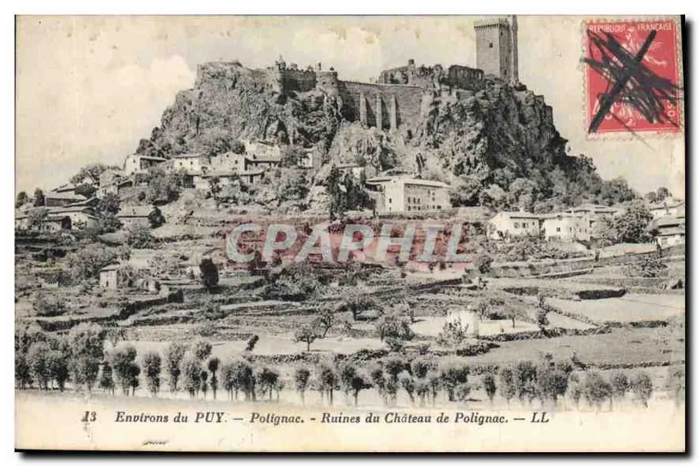 Umgebung von PUY — Polignac — Ruinen des Schlosses Polignac — LL - Vorderseite