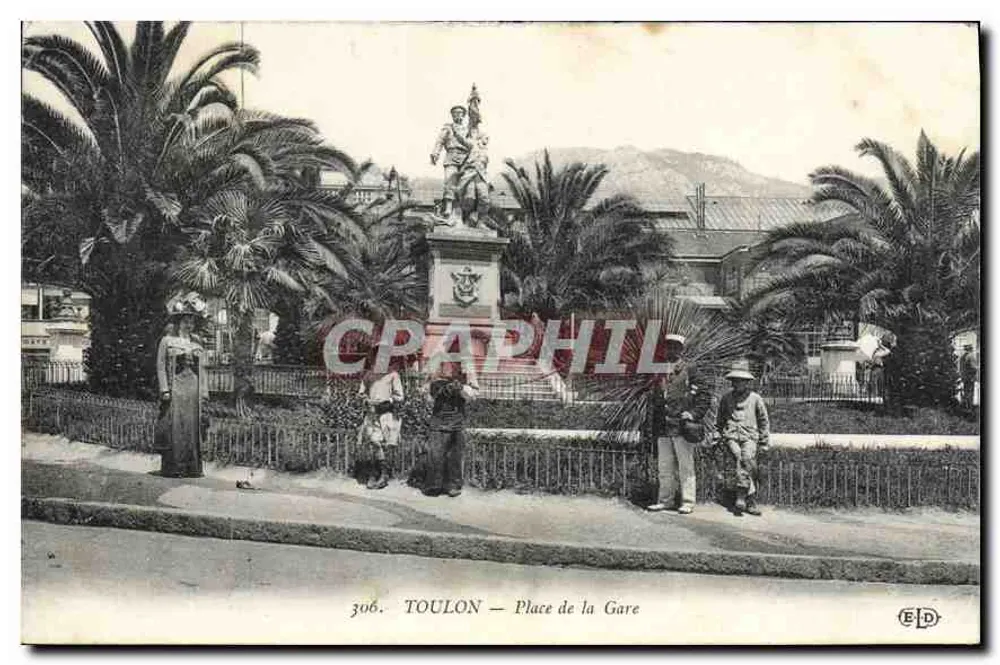 TOULON — Place de la Gare — ELD, n° 306 - Frente