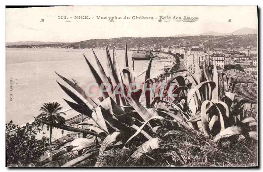 Nice - Ausblick vom Schloss - Bucht der Engel — Édit. Gilletta, Nr. 112 - Vorderseite