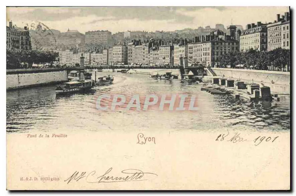 Brug van de Feuillée — Lyon — R. & J. D. 19153 ginn - Voorkant