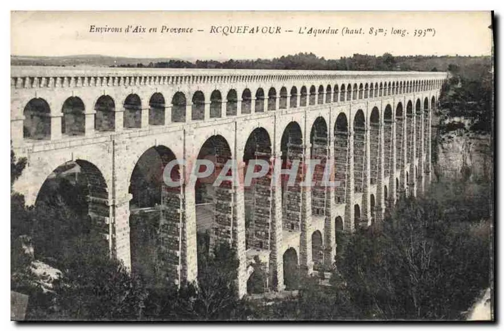 Um Aix-en-Provence — RCQUEFAOUR — Der Aquädukt (Höhe 84m; Länge 393m) - Vorderseite