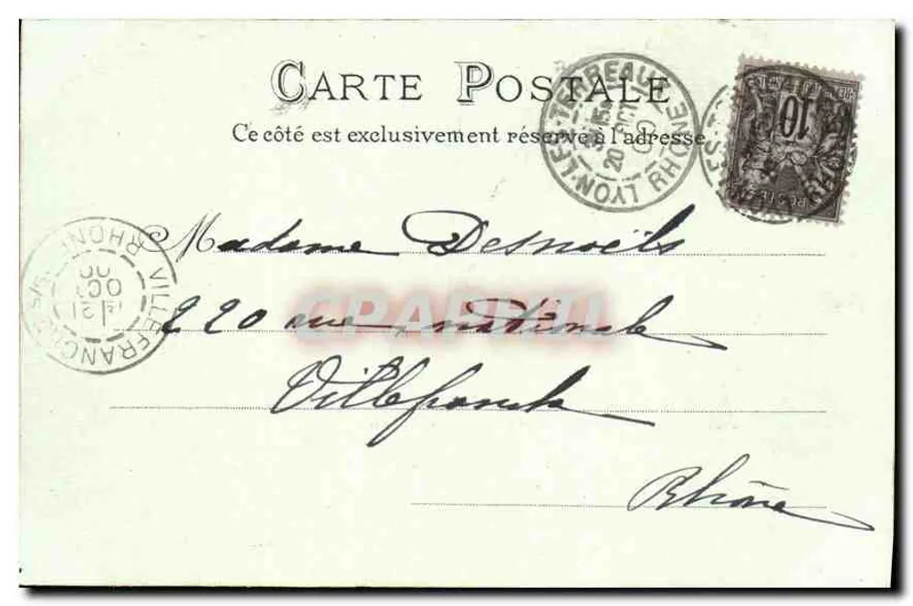LYON — Pont Nemours und Côteau des Chartreux — L.M. n°372 - Rückseite