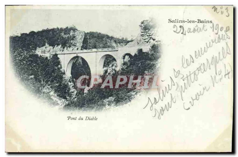 Pont du Diable — vue du viaduc à Salins-les-Bains — éditeur : Salins-les-Bains, n°3 - Voorkant
