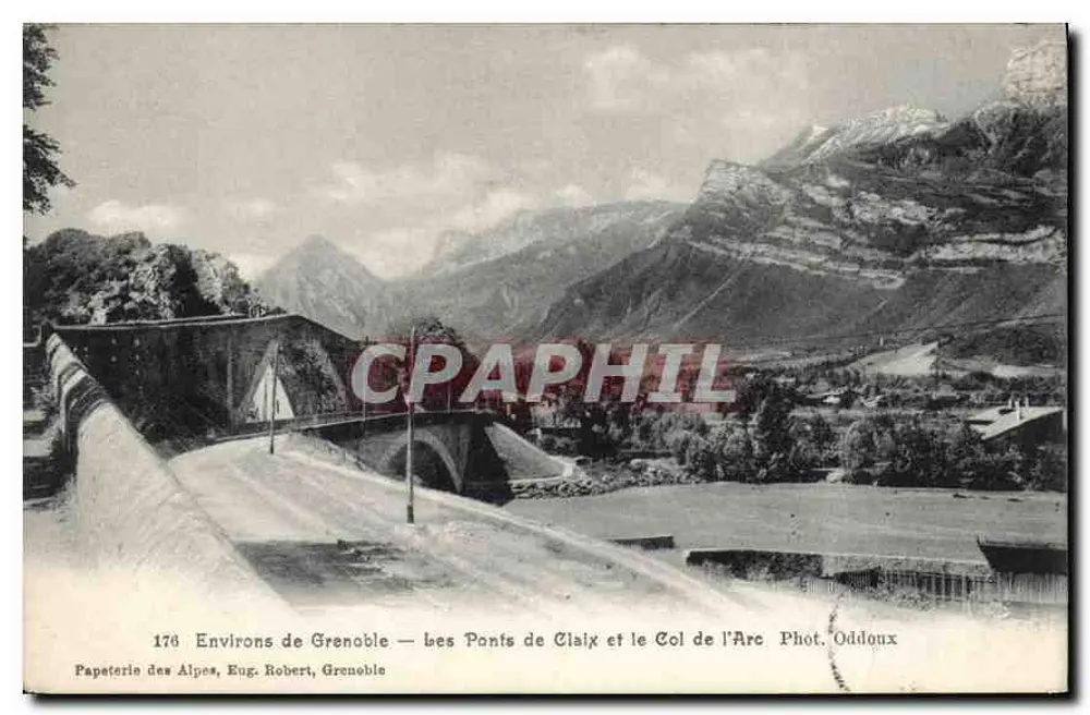 Umgebung von Grenoble — die Ponts de Claix und der Col de l'Arc — Foto. Oddoux - Vorderseite