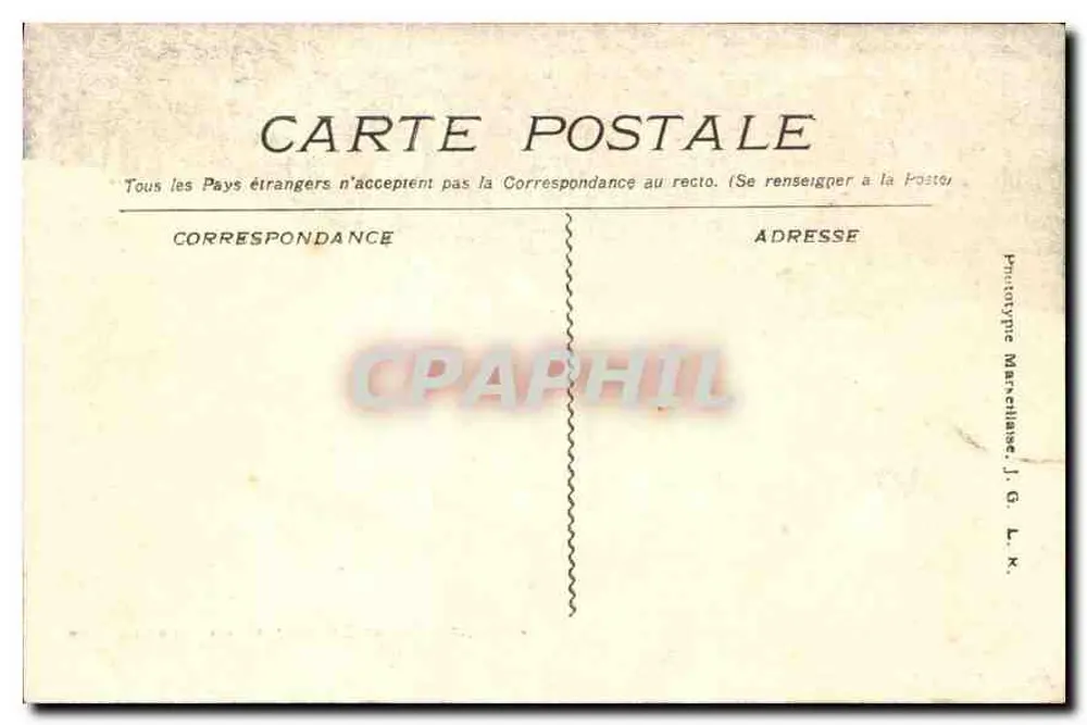 MARSEILLE - Le Fort St-Jean et la Cathédrale — Phototype Marseille, J. G. L. K. - Rückseite
