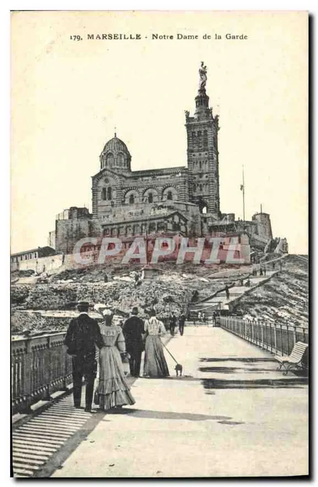 Marselha - Nossa Senhora da Guarda — editor Fototypie Marseilleline, n° 179 - Frente