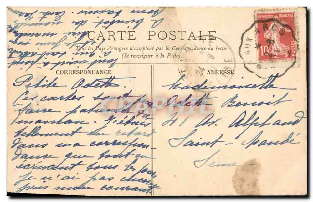 Juan-les-Pins — Les Pins — LL. — n° 1130 - Verso