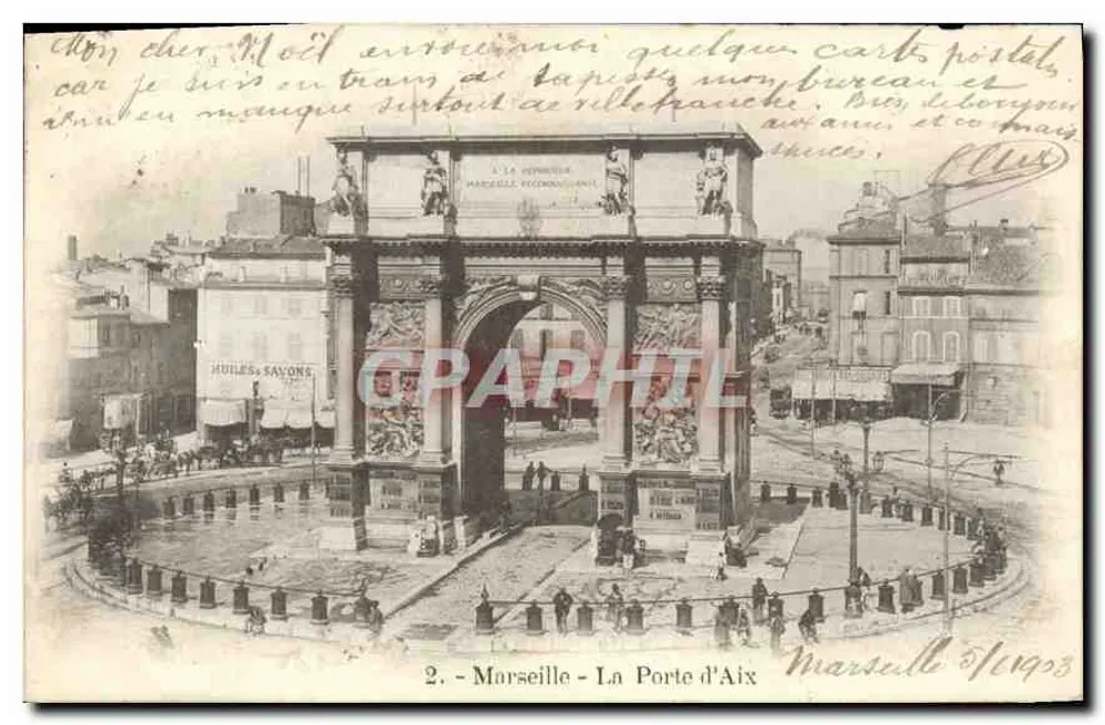 Marselha - A Porta de Aix — editor anônimo, n°2 da série - Frente