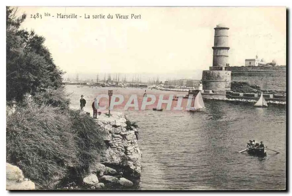 Marseille - Die Ausfahrt des Alten Hafens — Phototypie E. Lévy, n° 2483 bis - Vorderseite