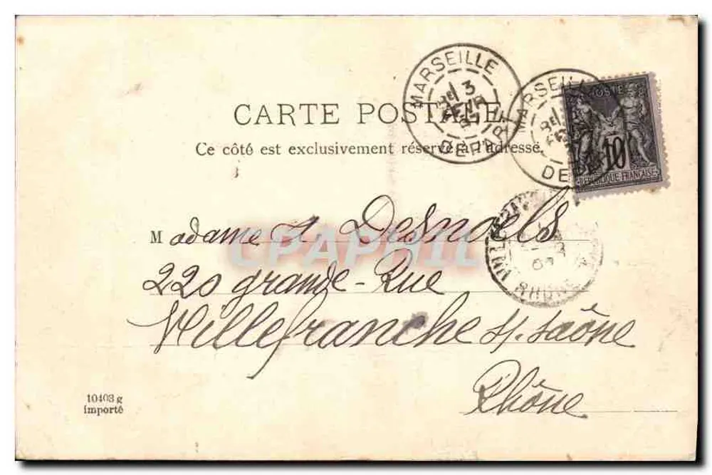 O Velho Port — Marselha — editor desconhecido, número de série não visível - Verso
