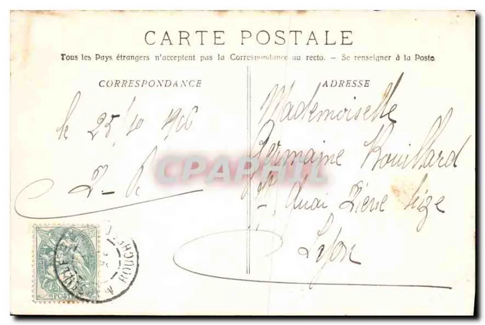 Marseille - O Palácio Longchamp — Fototipo E. Labour, Marseille, n°7 - Verso
