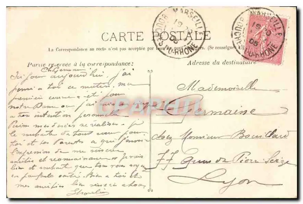Marseille - Die Aufzüge der Notre-Dame de la Garde - Rückseite
