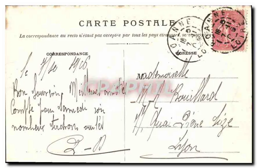 Roanne — Ponte do Caminho de Ferro — Mme Lafay-Boucier, editora Roanne - Verso