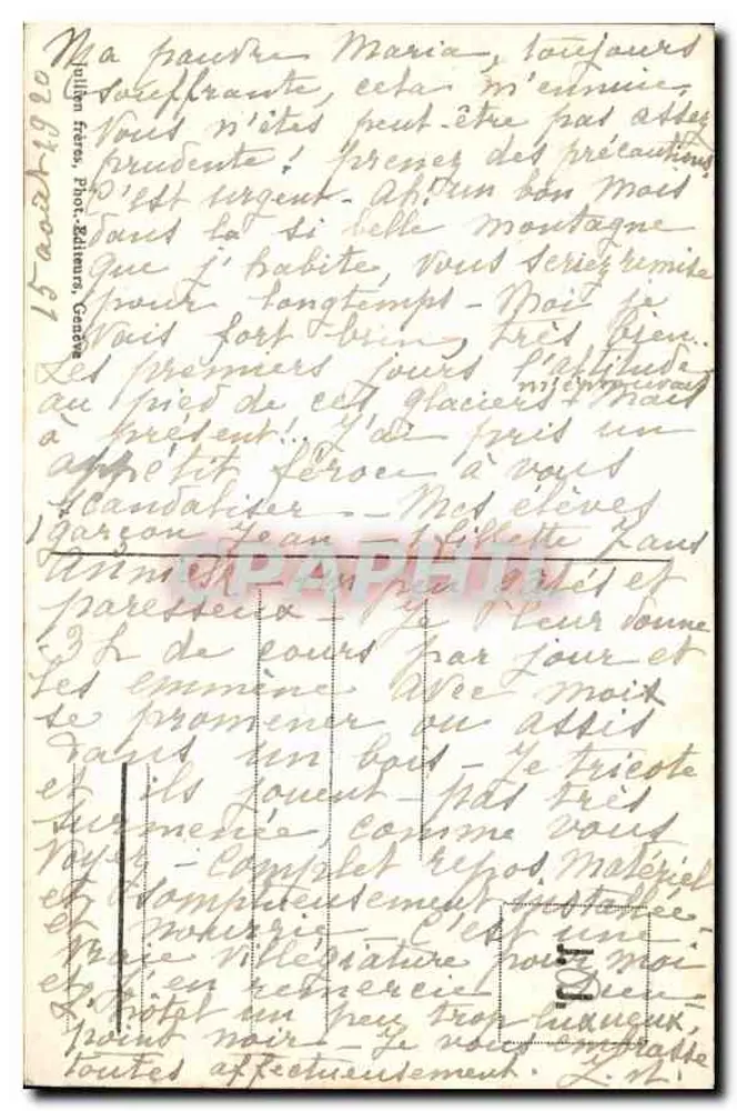 Ponte Ste-Marie — Rota de Chamonix — J.J. - 529 - Verso