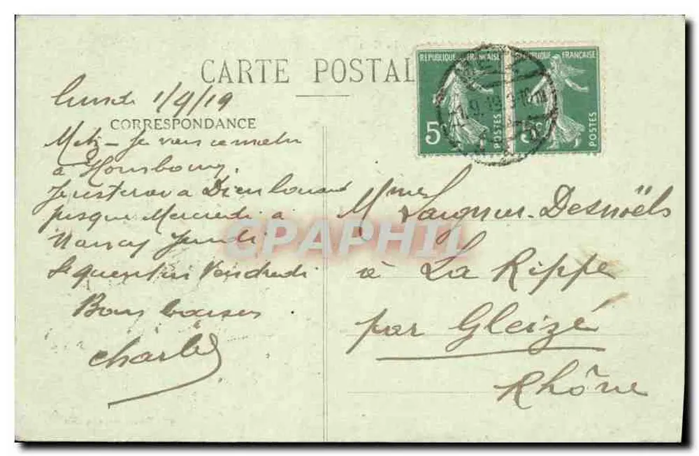 METZ - A Estação — Edição Fortegier, Metz, n°49 - Verso